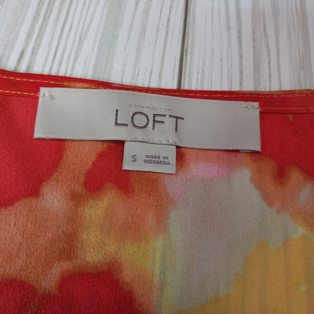 LOFT Floral Ruffle Tank Top - Picture 4 of 7